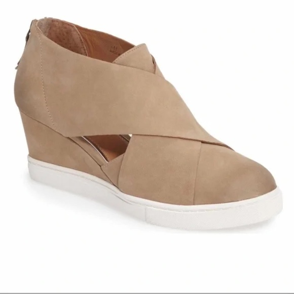 CCOCCI Taupe Crisscross Wedge Sneakers